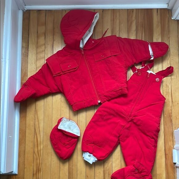 Red Toddler Snowsuit Set - Picture 3 of 8